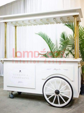 Xe đẩy bán hàng rong gỗ 