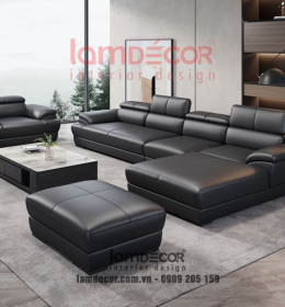Ghế sofa da cho phòng khách sang trong HE-08